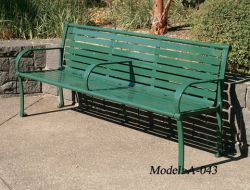 Steel Park Bench, Metal Garden Bench, Outodor Seat