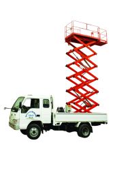 Aerial Lift Picker Mounted On The Truck
