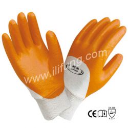 Cotton Jersey Nitrile Glove With Wnit Wrist