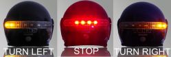 LED Motorcyle Helmet Turn & Brake Lights