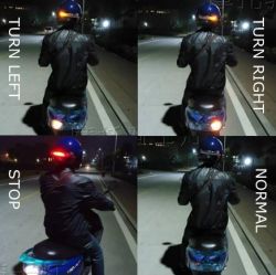 Led Motorcyle Helmet Turn & Brake Lights