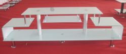 Bent Glass Tv Stand For Glass Furniture