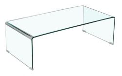 Bent Glass Coffee Table For Glass Furniture