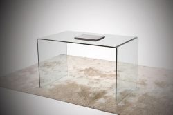 Bent Glass Coffee Table For Glass Furniture