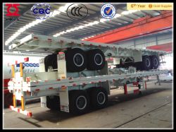 Flat Platform Tri-axle Semi Trailer/flat