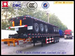 Flat Platform tri-axle Semi Trailer/flat