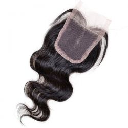 Brazilian Virgin Hair, Swiss Lace Top Closure In V