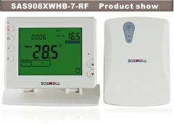 Wireless thermostat for boiler water heating