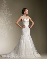 Halter Lace Wedding Dress