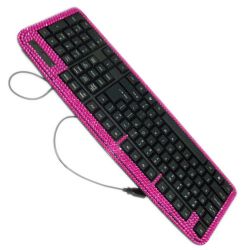 Pink Rhinestone Keyboard/jeweled Keyboard