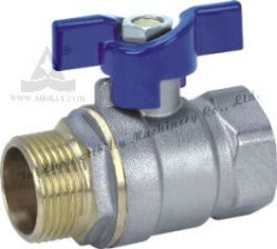 Copper exposed brass ball valve