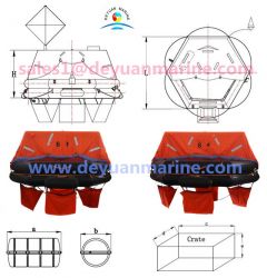 6 Person Throw Over Board Life Raft