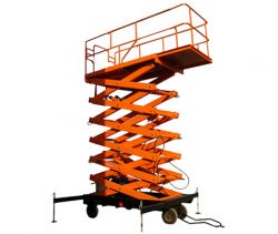  10m trailing mobile scissor lift 