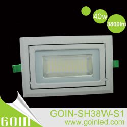 40W rectangular SMD5630 downlights 3800LM output