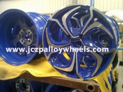 Bule Machined Face Alloy Wheels 15x6.5