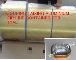 golden lacquered aluminium foil for airline tray