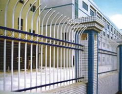 High Security Steel Picket Fencing with Pressed Sp