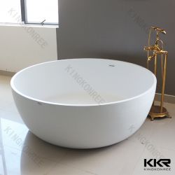 Solid Surface Round Corner Free Standing Bathtub