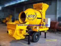 Concrete mixer drum with pumping