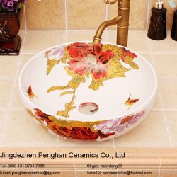 Factory Direct Famille Rose Ceramic Art Sink