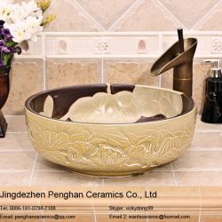 Factory Direct Curved Ceramic Hand Wash Basin