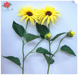 Hot Sale Single Stem Yellow Artificial Sunflower