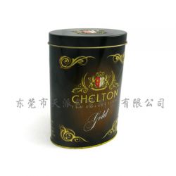 Classical Oval Shaped Tea Metal Tin Container