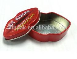 lip shaped lip gloss tin packaging boxes