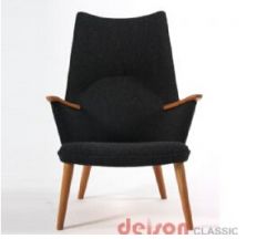 Hans Wegner Style Mama Bear Chair and Ottoman  