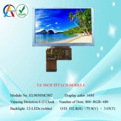 5.0 Inch Tft Lcd Touch Screen Module Display 