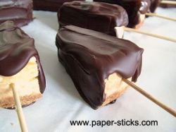 chocolate cake paper stick