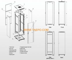 42U Free standing network server data cabinet