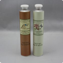 Collapsible aluminum cosmetic tube packaging